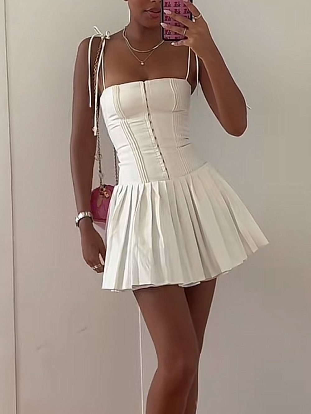 Edikted corset pleated dress